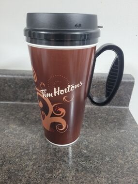 2013 Tim Hortons Brown 16oz Brown Tumbler Travel Mug
